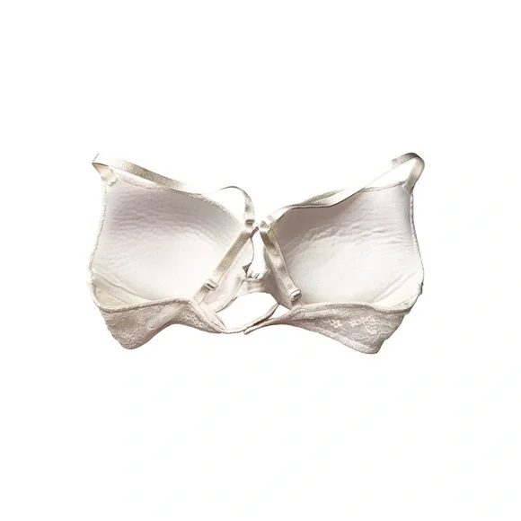 Shimmery White Lace Push-Up T-Shirt Bra · Size 36B - Picture 3 of 4